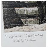 Pair of Framed Heiner Krasser Etching Prints