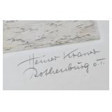 Pair of Framed Heiner Krasser Etching Prints