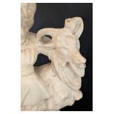 Ceramic Girl with Goat Figurine