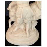 Ceramic Girl with Goat Figurine