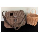 Vintage Fishing Creel and Decorative Basket