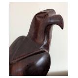 Carved Wood Eagle Figurine