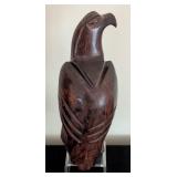 Carved Wood Eagle Figurine