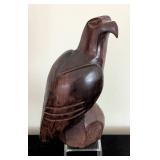 Carved Wood Eagle Figurine