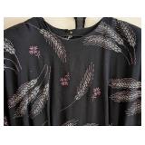 Vintage Wheat Print Woman’s Belted Dress