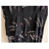 Vintage Wheat Print Woman’s Belted Dress