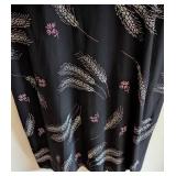 Vintage Wheat Print Woman’s Belted Dress