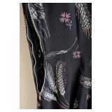 Vintage Wheat Print Woman’s Belted Dress