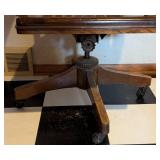 Vintage Rolling Wood Office Chair
