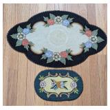Pair of Vintage Hooked Linens