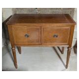 Vintage Wood Cabinet Table