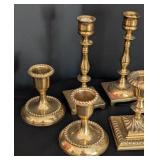 Variety of Vintage Brass Candleholders