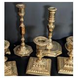 Variety of Vintage Brass Candleholders