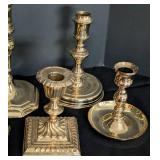 Variety of Vintage Brass Candleholders