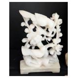 Vintage Carved Soap Stone Vase and Figurine