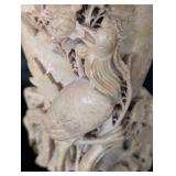 Vintage Carved Soap Stone Vase and Figurine