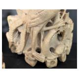 Vintage Carved Soap Stone Vase and Figurine