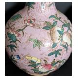 Pair of Pink Chinese Porcelain Vases