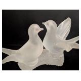 Pretty Variety of Glass Bird Figurines and Perfume Bottle