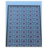 Framed US Post Office 5 Cent Norway Stamp Sheet