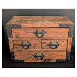 Small Vintage Wood Storage Chest