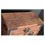 Small Vintage Wood Storage Chest