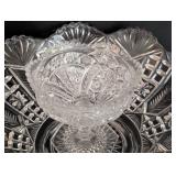 Vintage Cut/Pressed Glass Servingware