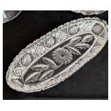 Vintage Cut/Pressed Glass Servingware