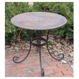 Round Copper Color Bistro Table