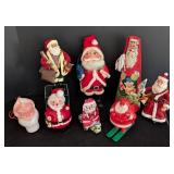 Assorted Vintage Santa Figurines