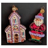 Christopher Radko Gingerbread Santa and Church