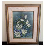 Framed Floral Painting by Higley