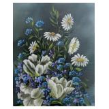 Framed Floral Painting by Higley