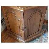 Vintage Wood Storage Accent Table