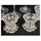Large Assortment of Glass and Crystal Candleholders