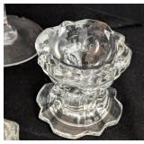 Large Assortment of Glass and Crystal Candleholders