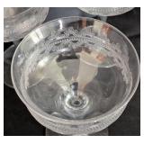 Vintage Fostoria Etched Champagne Glass Set