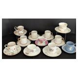 Variety of Painted Porcelain Demitasse Cups