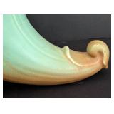 Weller Pottery Green Ceramic Cornucopia Vase