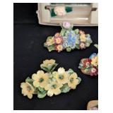 Vintage Glass Place Cards and Porcelain Holders