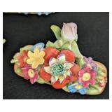 Vintage Glass Place Cards and Porcelain Holders