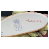 Vintage Glass Place Cards and Porcelain Holders