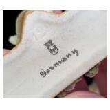 Vintage Glass Place Cards and Porcelain Holders
