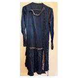 Vintage Flapper Style Dress with Hand Embroidered Accents