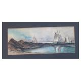 Antique Framed Original Watercolor Painting