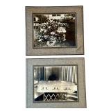 Two Antique Black and White Funeral / Casket Photographs
