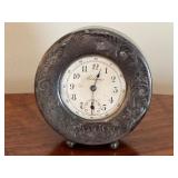 Antique Eileen Silver Travel Clock