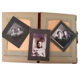 Antique Photo Album with Black and White Antique Photographs