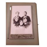 Antique Photo Album with Black and White Antique Photographs