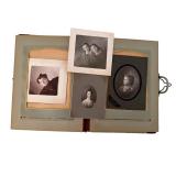 Antique Photo Album with Black and White Antique Photographs